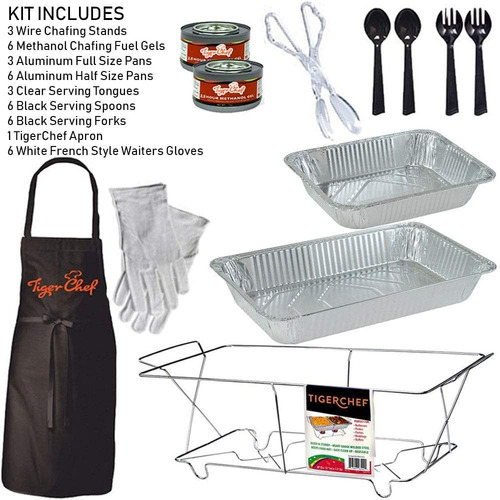 Tiger Chef Chafing Dish Buffet Set Disposable - Full Size...