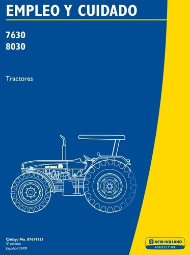 Manual Usuario Empleo Cuidado Tractor New Holland 7630/8030