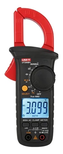 Pinza Amperométrica Digital Ca 600a Truerms Uni-t Ut200b+