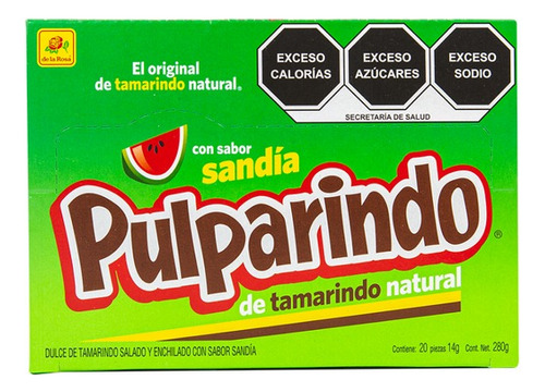 Pulparindo Sandía 20 Piezas Dulce Enchilado