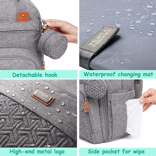 Mochila Para Pañales Wv Welavila On-the-move Con Cambiador