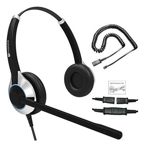 Deluxe Doble Oreja Cancelacion De Ruido Auriculares Con Micr