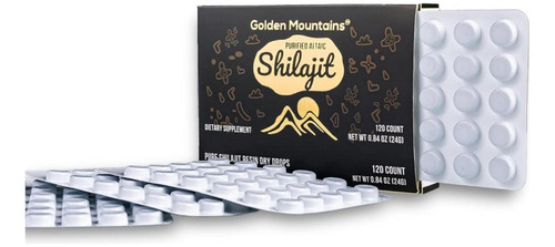 Shilajit Golden Mountain Gotas Secas 120 Tabletas