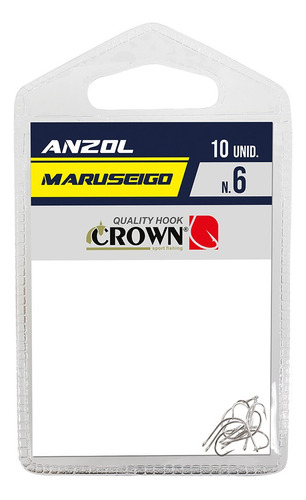 Anzol Maruseigo Níquel N°6 C/10 Ponta Esquerda - Crown