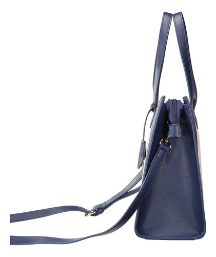 Bolsa tote Enso Casual color beige/azul marino