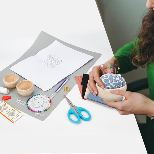 Kit De Costura Webeedy 4 Juegos Bordado Sashiko Madera Color De Los Hilos