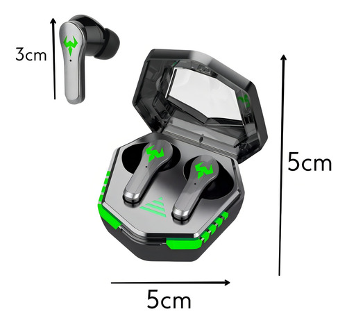 Fone Ouvido Bluetooh Erdots Altomex Gamer Compatível iPhone Cor Preto ou Branco Cor da luz 1Bluetooth