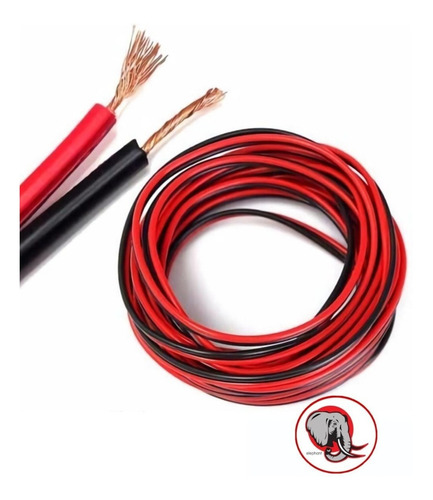 Cable Sonido Bafle Rojo Negro 2x2.5 Mm X 100 Mts /  T