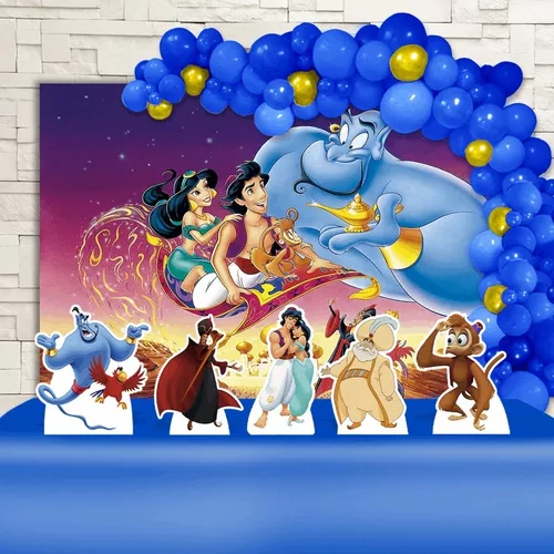 Painel De Festa Aladin Aladdin Desenho + Telas + Displays