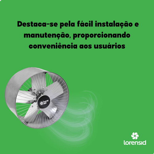 Exaustor 40cm Alta Rotaçao Auto Reverse Bivolt Lorensid