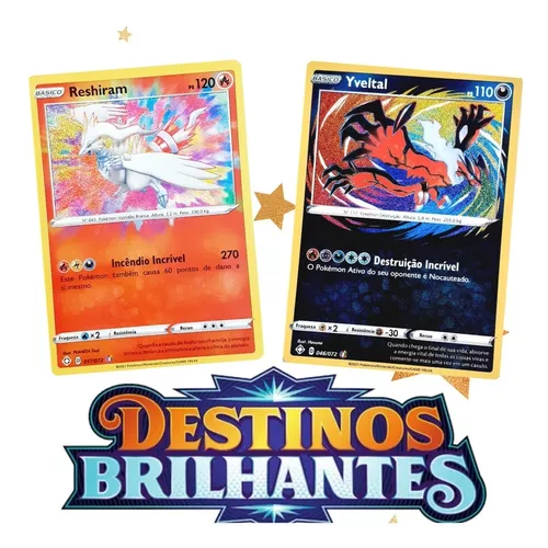 Lote de 12 cartas lendárias e míticas Pokemon – Inclui raras e