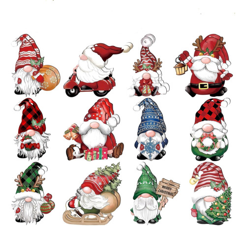 24 Piezas De Adornos De Gnomo De Navidad, Coronas De