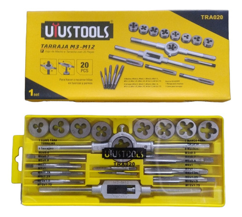 Juego Machos 20 Pz Uyustools Milimetricos