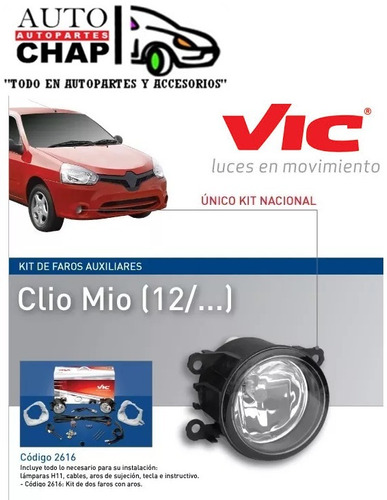 Kit Faro Auxiliar Renault Clio Mio / Sandero 07/11 / Logan