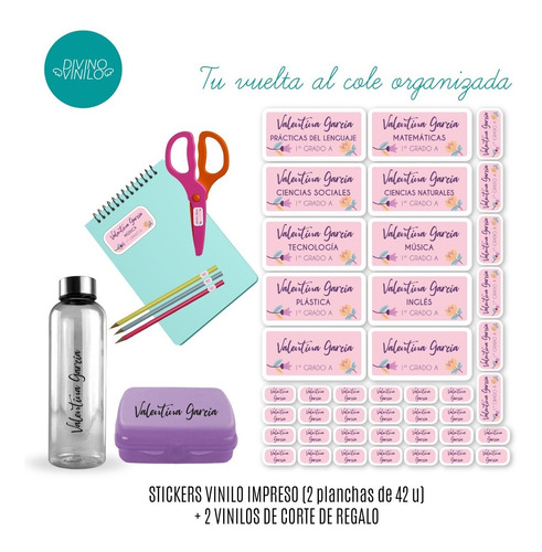 Etiquetas Escolares Personalizadas X 84u Más Regalo