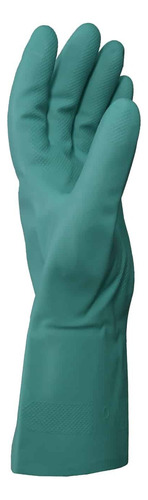 Guante De Acrilo Nitrilo Verde Flocado Talle 10 X 12p Verde