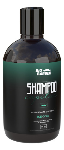 Shampoo Capilar Big Barber 250ml Ice Cool Caixa 6 Unidades