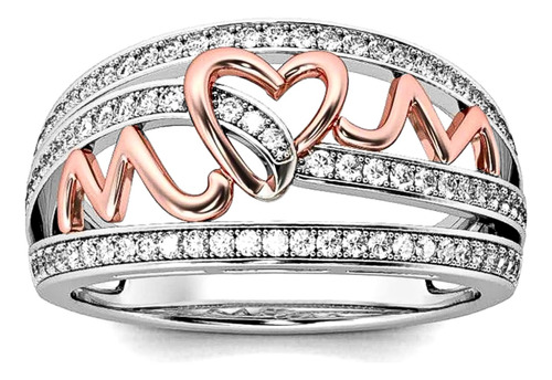 Anillo Argolla Baño De Plata Corazon Compromiso Para Mujer 