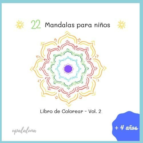 Libro: 22 Mandalas Para Niños. Libro De Colorear - Vol. 2 (c