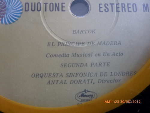 Vinilo Lp Bartok El Principe De Madera (u495