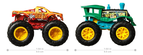 Hot Wheels Monster Trucks Paquete Sorpresa De 2 Autos 1:64 Multicolor