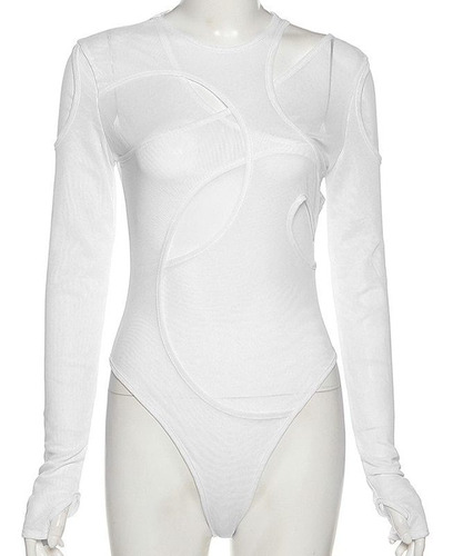 Body Ajustado Interior Transparente De Malla [u]