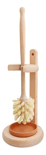 Juego De Escobilla Y Soporte Para Inodoro De Madera, Wood To