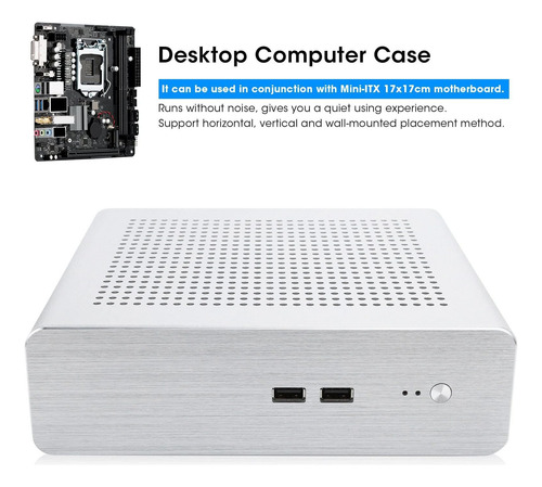 Mini Pc Itx Desktop Computer Case, Chasis De Pc De Aluminio,