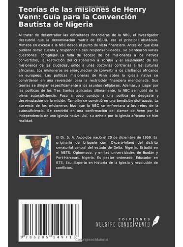 Teorias De Las Misiones De Henry Venn: Guia Para La Convenci