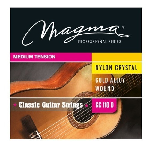 Encordado Guitarra Criolla Clasica Magma Gc110d Nylon Dorado