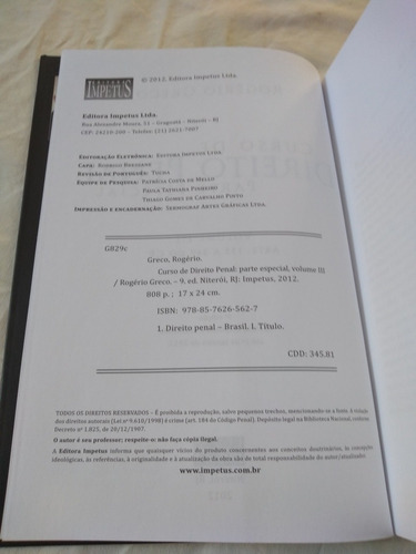 Curso De Direito Penal Parte Especial Vol.iii