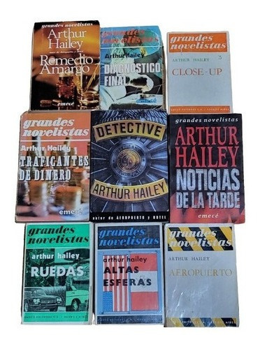 Lote De 9 Libros De Arthur Hailey: Aeropuerto, Detectiv&-.