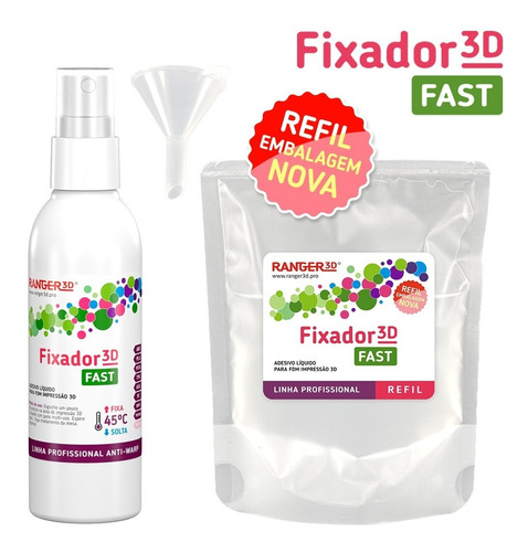 Adesivo Spray Fixador 3d Fast + Refil = 200ml + Brinde