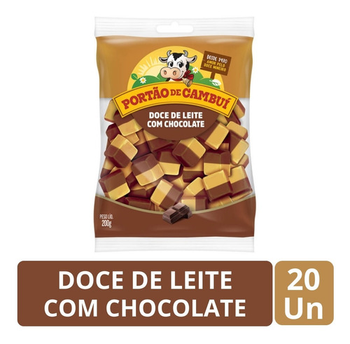 Doce De Leite Com Chocolate Mini Barra Portão De Cambuí 200g