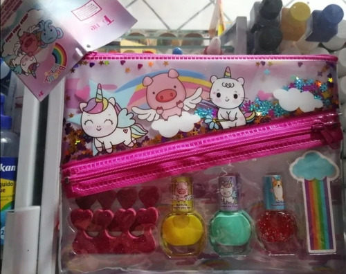 Juego Set De Uñas Para Niña Unicornio Cerdito 