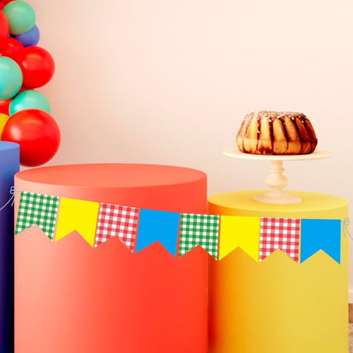 Bandeirinhas Xadrez Tnt Decoração Festa Junina São João
