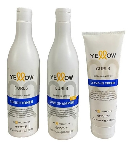 Kit Yellow Curls Rizos Shampoo  Acondicio - g a $90