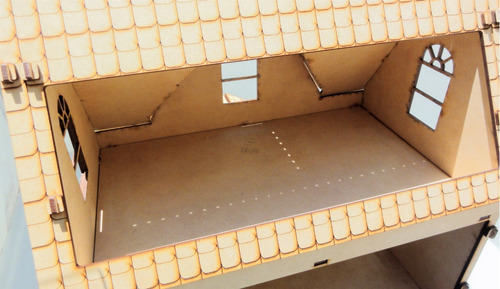 Imagen 9 de 10 de Casita De Muñecas - Mdf / Fibrofacil + Set Muebles X21