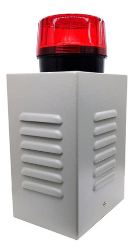 Imagen 2 de 4 de Sirena 20watt 100db 2tono Gabinete Metalico Baliza Led/ikseg