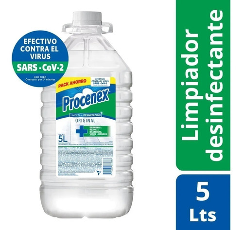 Limpiador Procenex Desinfectante Original Blanco X 5 Lts,