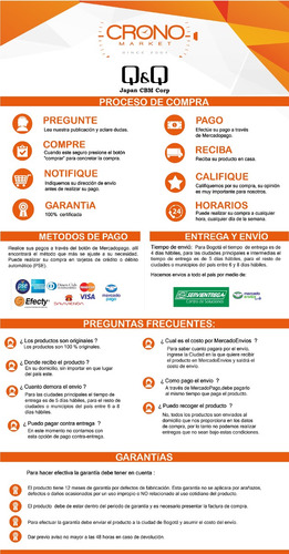 Reloj Q&q Coleccion De Lujo