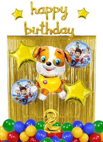 Set De Globos Rubble Patrulla Canina Paw Patrol De 51 Piezas