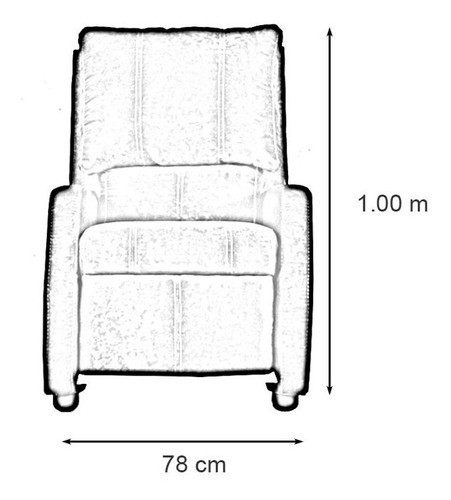 Imagen 3 de 4 de Sillón Reclinable Berlín Reposet Moderno Cómodo