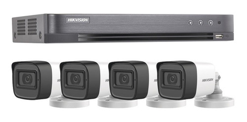 Kit Videovigilancia Hikvision 5 Mpx 4 Canales 4 Cámaras Bala