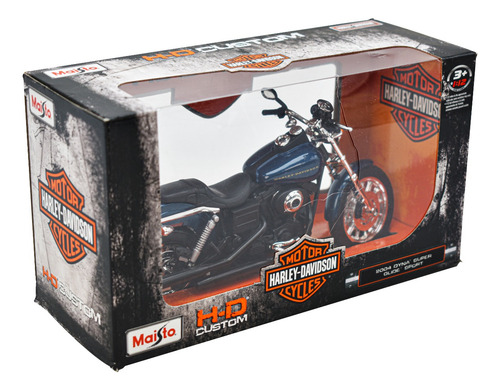 Harley Davison 2004 Dyna Super Glide Escala 1:12 Maisto Cd