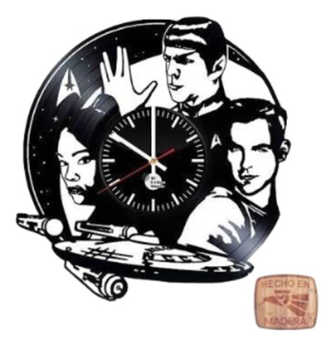 Reloj Corte Laser 0197 Star Trek Con 3 Personajes Y Una Nave