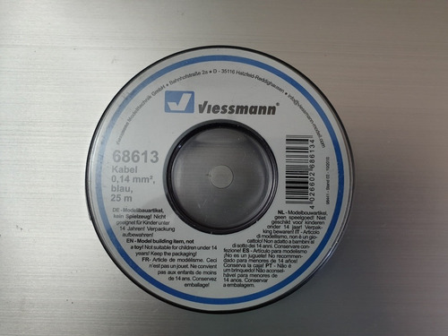 Cable Para Maquetas Viessmann 68613 Azul 25 M, 0,14 Mm