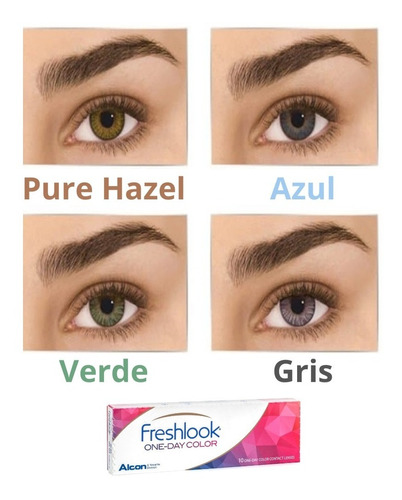 Pupilentes Freshlook One Day - 5 Pares + Estuche + Solución