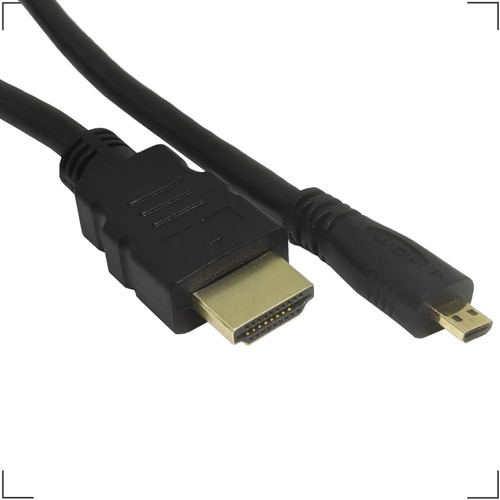 Cabo Hdmi Para Micro Hdmi 2.0 De 10 Metros 4k Plugs Ouro