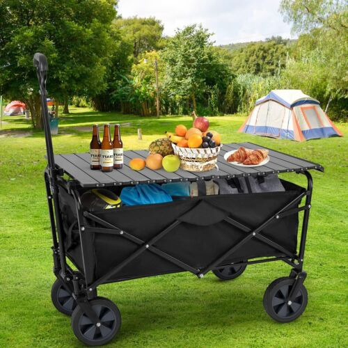 Folding Wagon Collapsible Wagon Garden Beach Camping Car Nnk